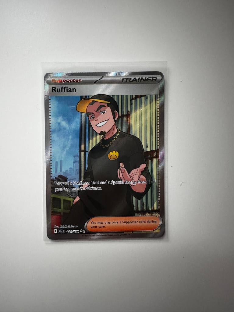 Pokémon Kaart: Ruffian Supporter Trainer (Full Art) 181/159, Ophalen of Verzenden, Nieuw, Losse kaart