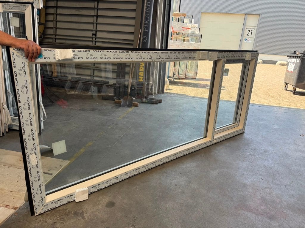 Kunststof raam kozijn Schüco 2765x1125 mm (NIEUW), Doe-het-zelf en Verbouw, Ophalen, Kunststof, Nieuw, Inclusief glas