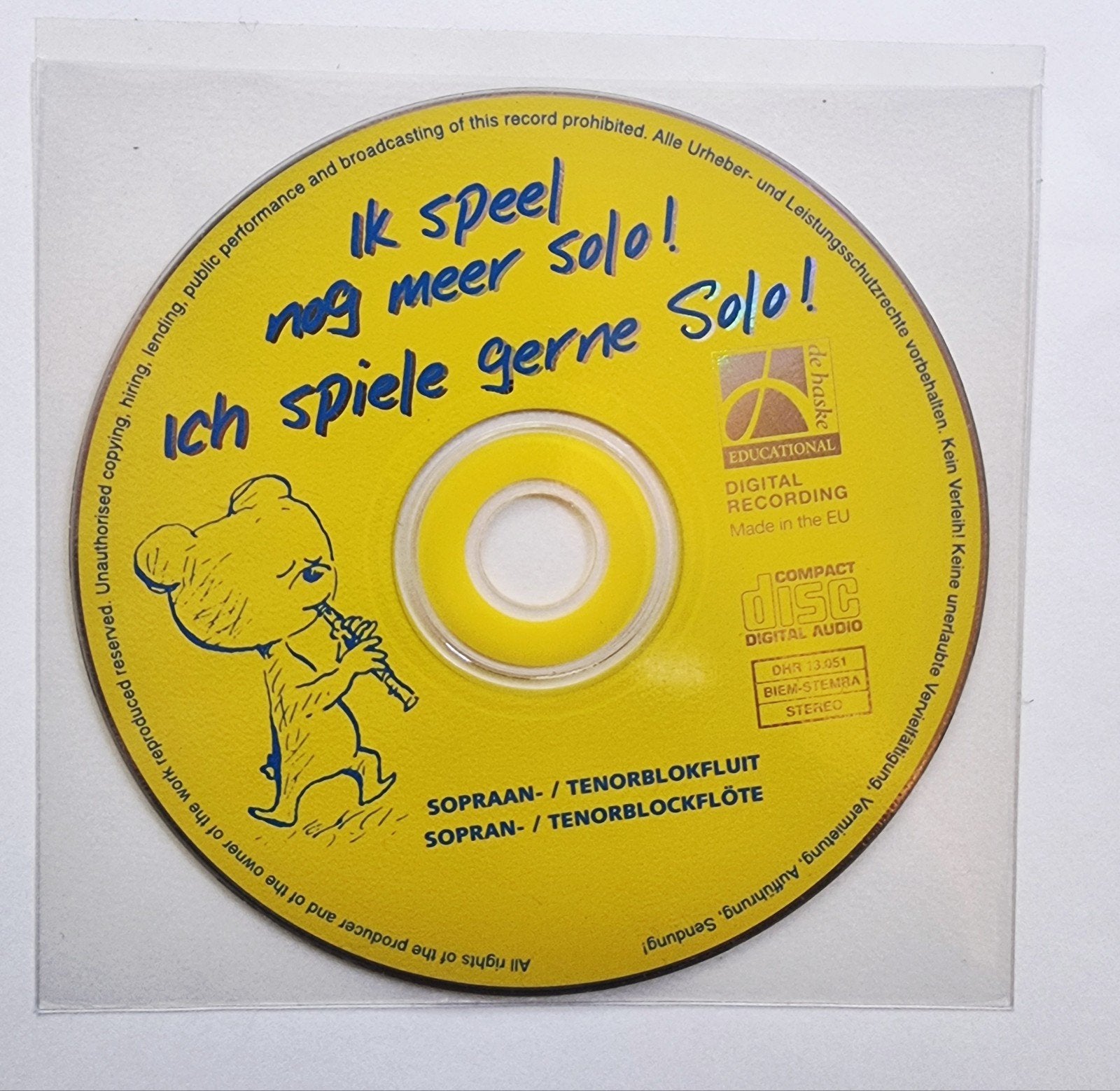 Ik speel nog meer solo! Sopraan-/Tenorblokfluit + CD Bl22, Verzenden, Zo goed als nieuw, Les of Cursus, Blokfluit