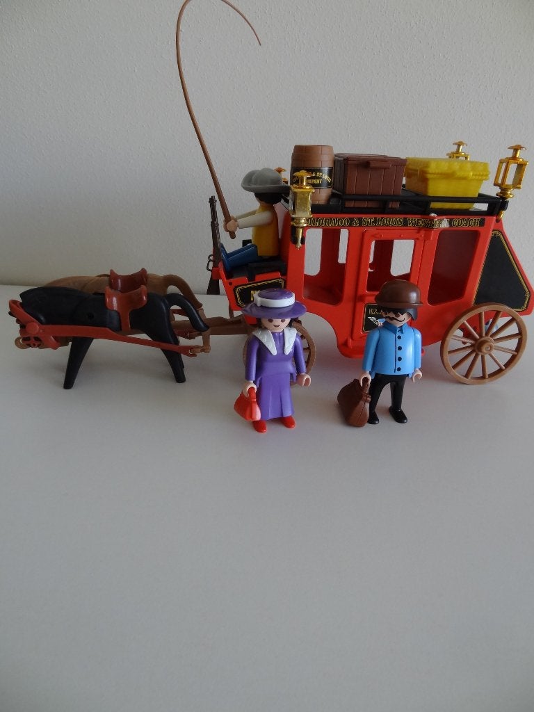 vintage Playmobil Postkoets, Ophalen, Gebruikt, Complete set, Voertuig
