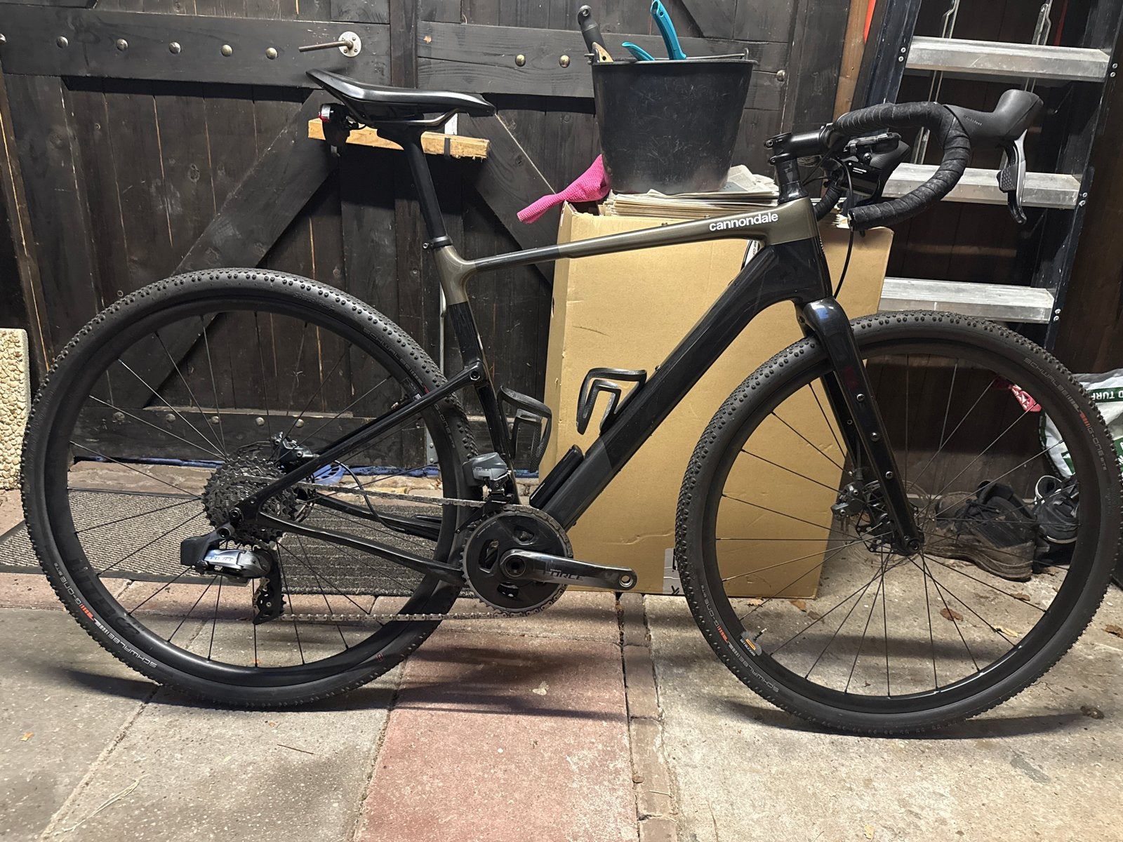 Cannondale Topstone  1 RLE Carbon Gravelbike SRAM Force AXS, Vering, Zo goed als nieuw, Schijfrem, 53 tot 57 cm