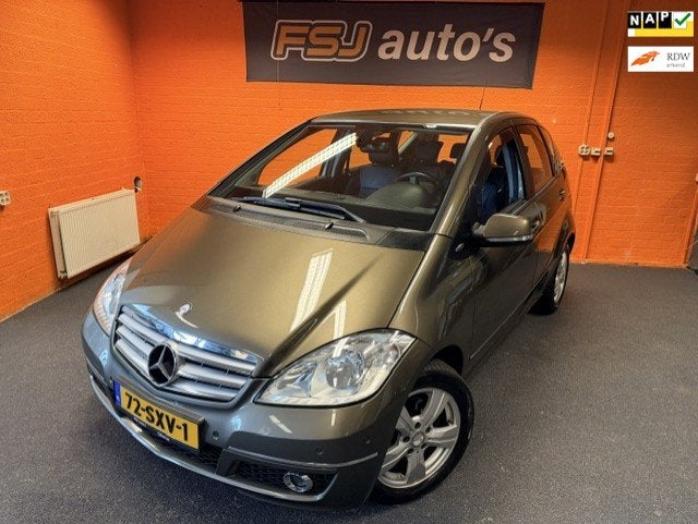 Mercedes-Benz A-klasse 160 / AUTOMAAT / AVANTGARDE!, Euro 5, Zwart, Bruin, 1000 kg