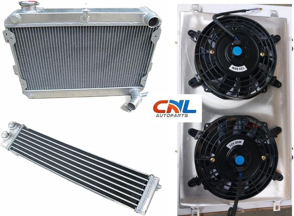Radiateur +Shroud+fans +oliekoeler Mazda RX7 RX-7 S1 S2 S3