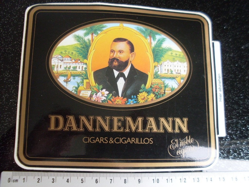 ruit sticker dannemann cigars & cigarillos logo, Verzenden, Zo goed als nieuw, Merk