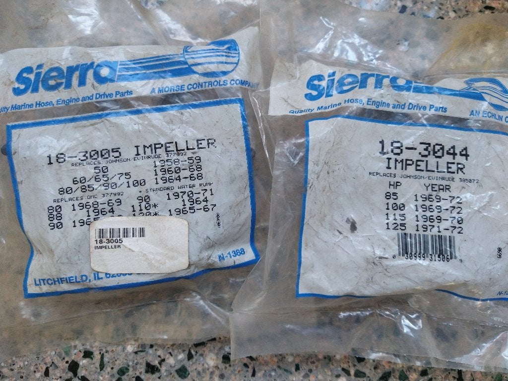 Johnson-Evinrude Impellers 377992 en 385072, Ophalen of Verzenden, Nieuw, Motor en Techniek