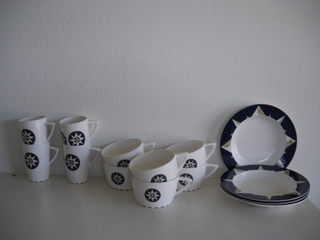 Mepal Windroos servies, Caravans en Kamperen, Ophalen of Verzenden, Zo goed als nieuw