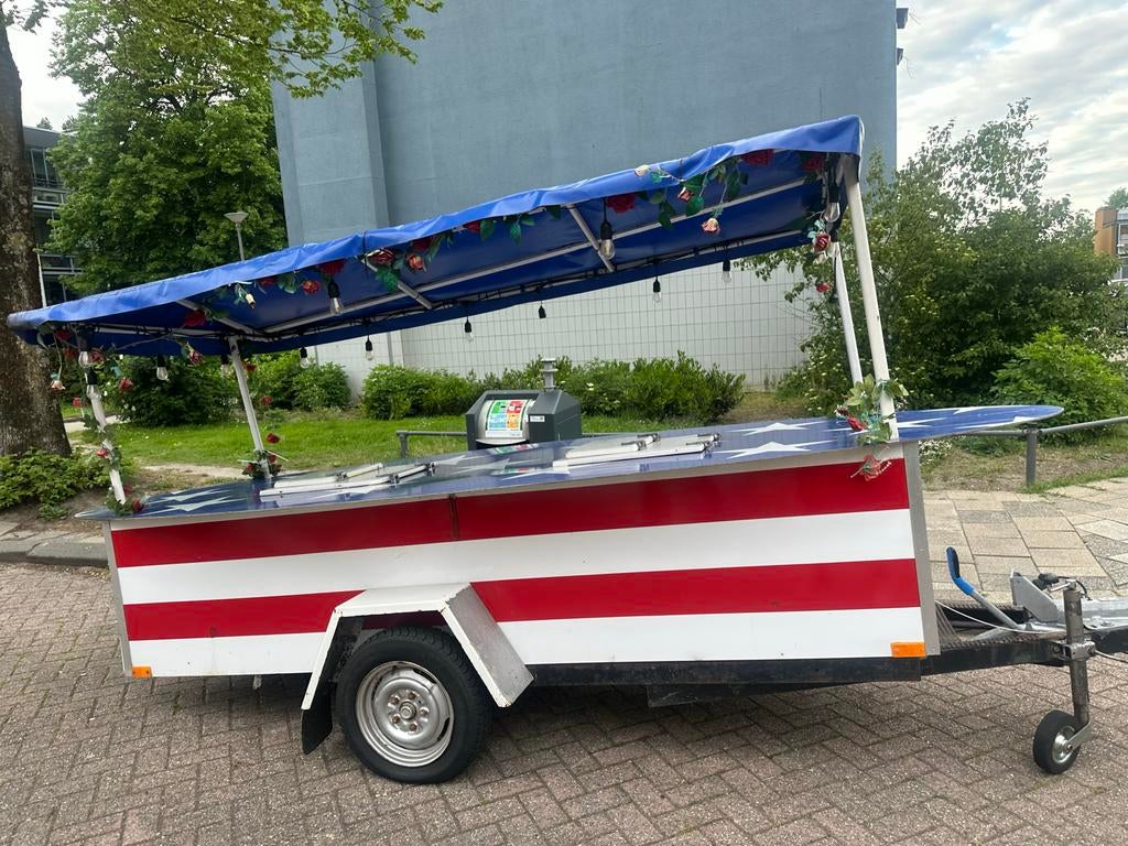 Unieke Amerikaanse Foodtrailer/Verkoopwagen, Ophalen of Verzenden, Gebruikt