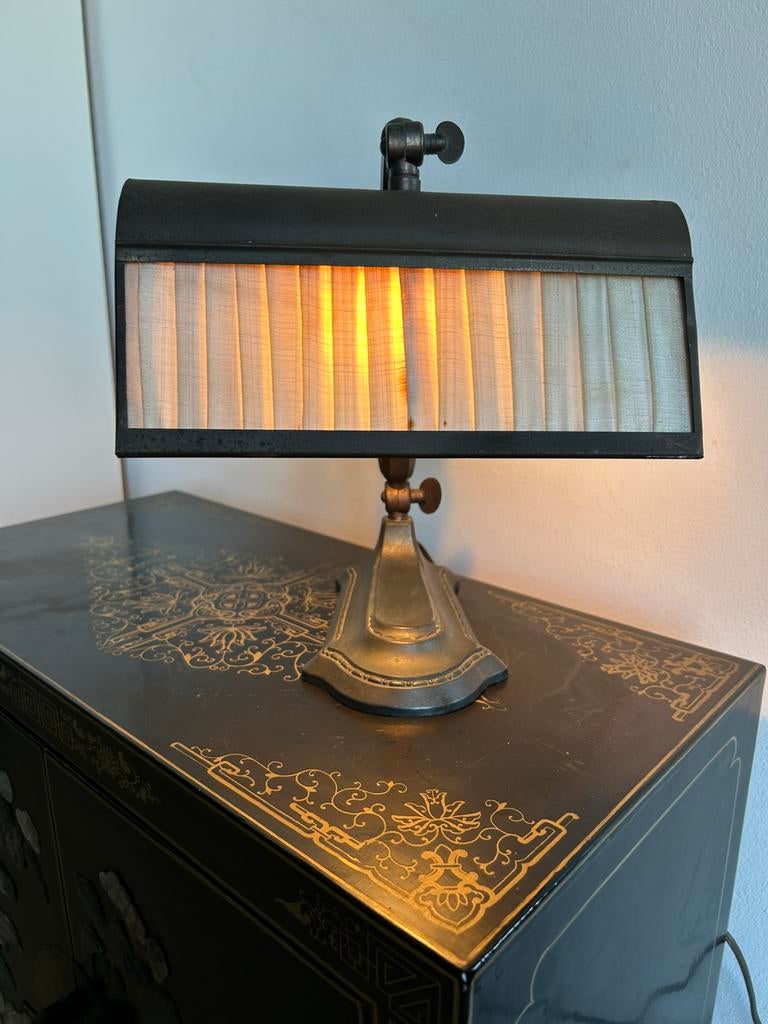 Art Deco stijl bankiers of notaris lamp, Ophalen of Verzenden