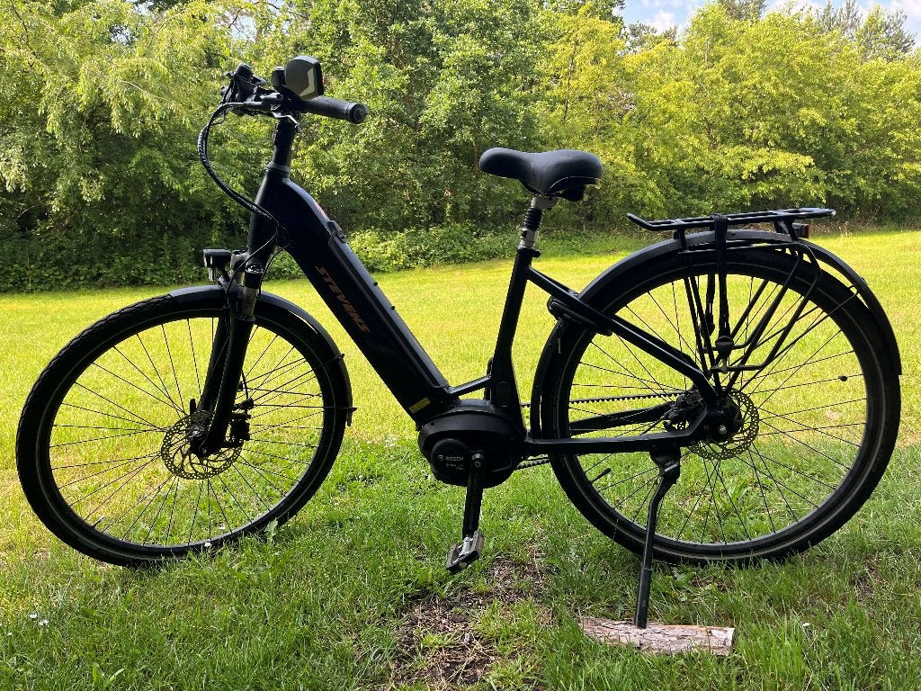 Zwarte Stevens e-bike, Zo goed als nieuw, Minder dan 47 cm, 50 km per accu of meer, Ophalen
