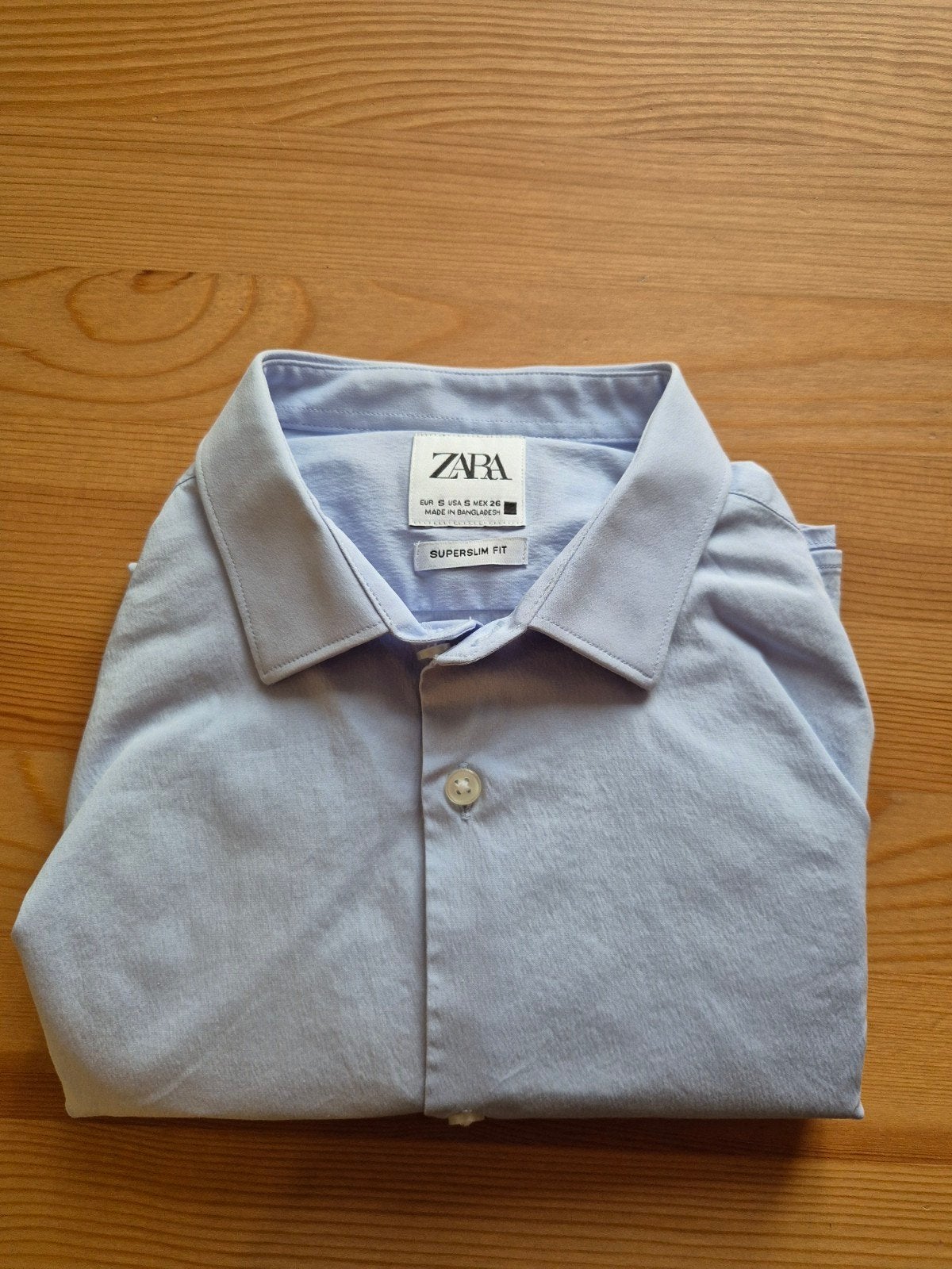 Lichtblauw ZARA overhemd - superslim fit - maat S, Kleding | Heren, Zara, Blauw, Halswijdte 38 (S) of kleiner, Ophalen of Verzenden