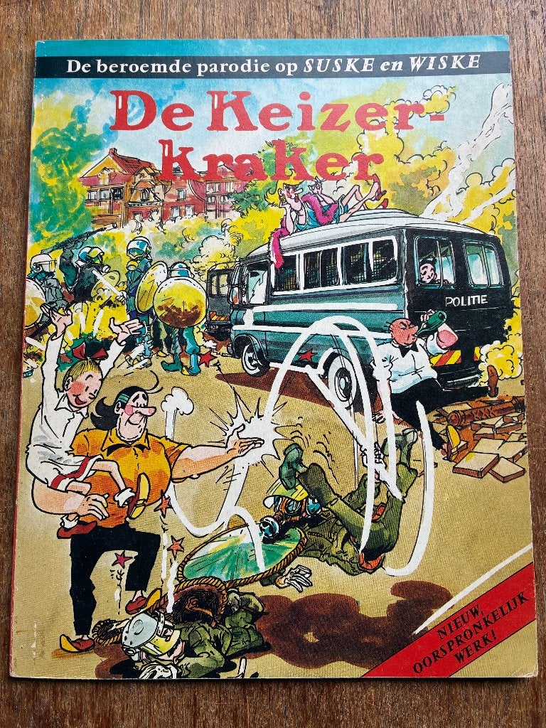 De Keizer- Kraker ; Suske & Wiske Parodie 1982 ; Cult-strip, Eén stripboek, Ophalen of Verzenden, Zo goed als nieuw, Willy Vandersteen