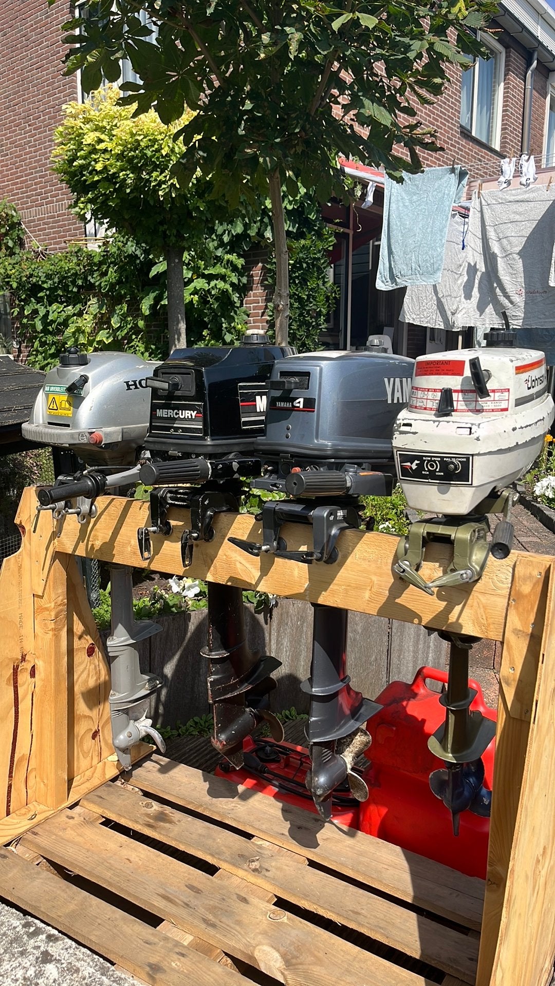 4 buitenboordmotoren tekoop!, Ophalen, Minder dan 5 pk, Zo goed als nieuw, Buitenboordmotor