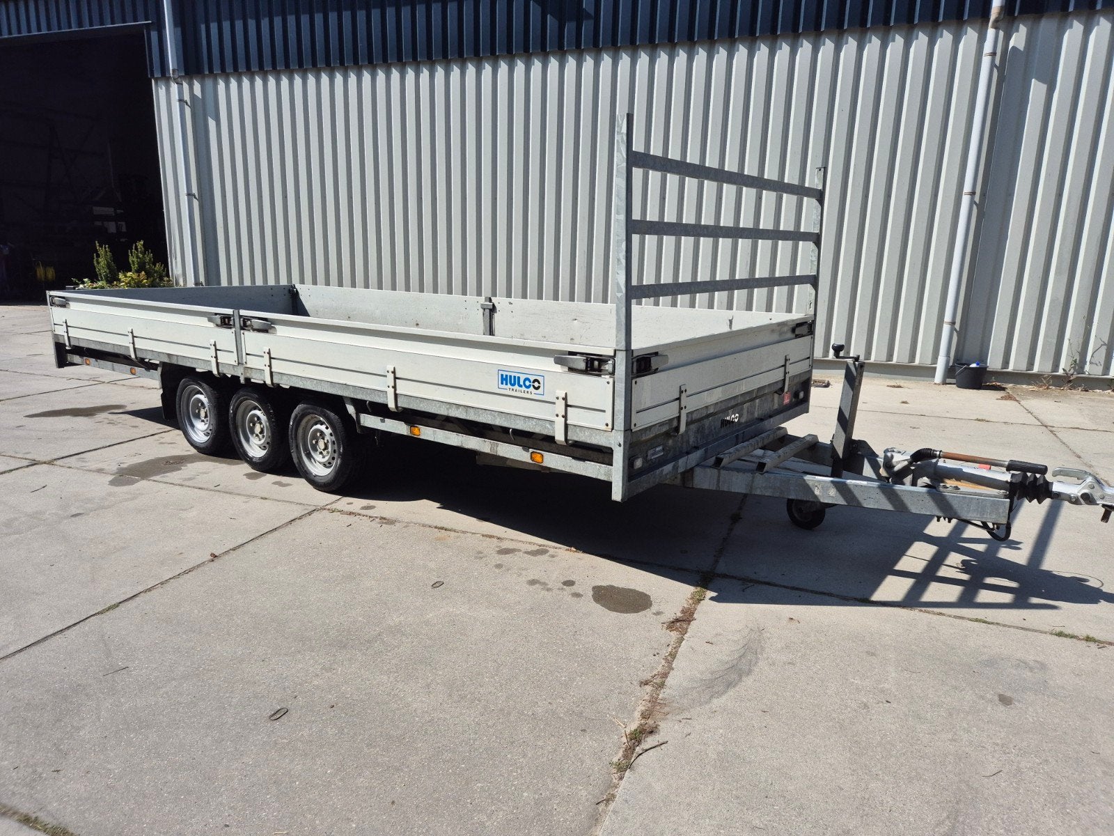 Hulco 500x200 medax 3-asser aanhangwagen plateau wagen, Ophalen