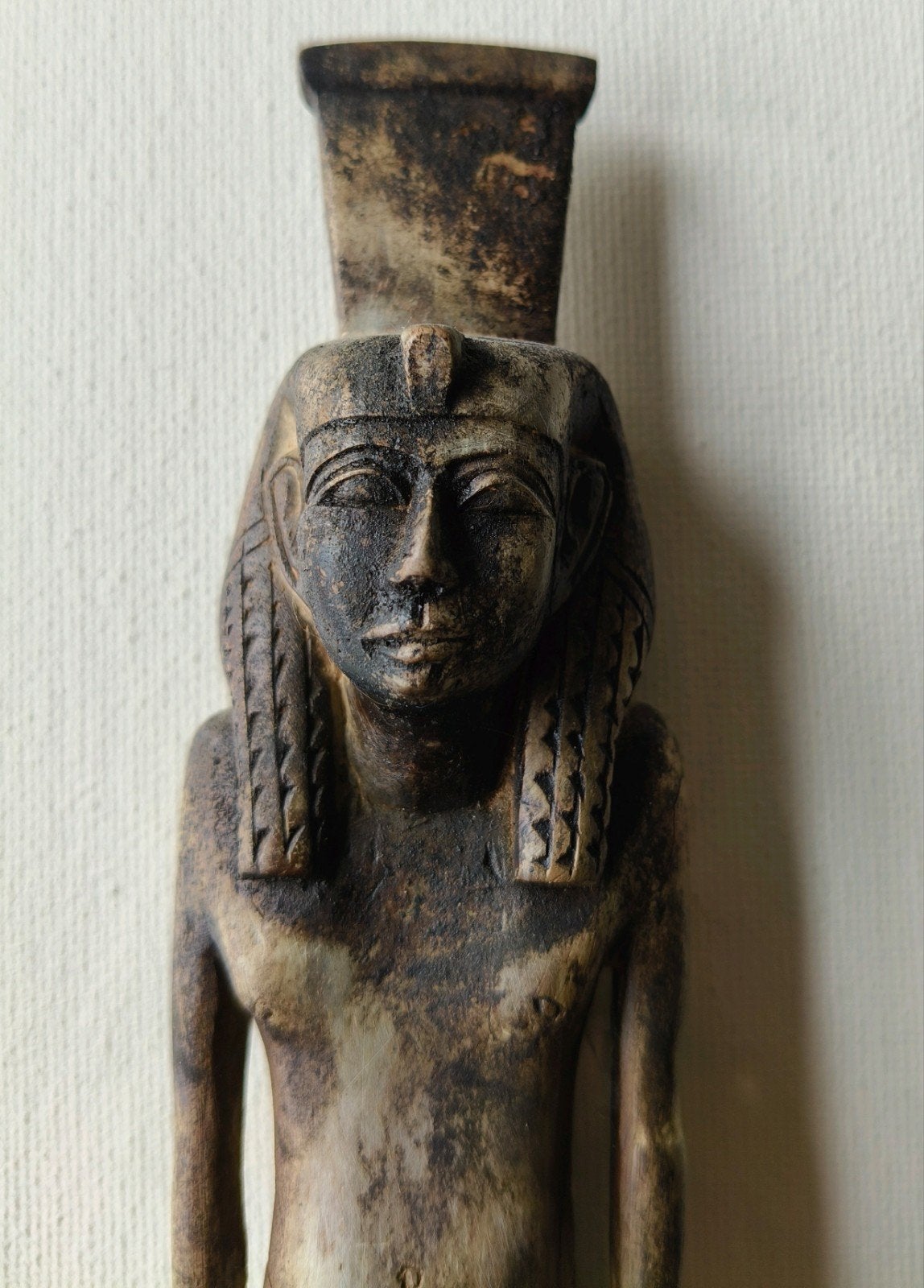 Antiek Egyptisch Beeld van Steen - Farao/Godheid, Antiek en Kunst, Overige onderwerpen, Minder dan 20 cm, Ophalen of Verzenden