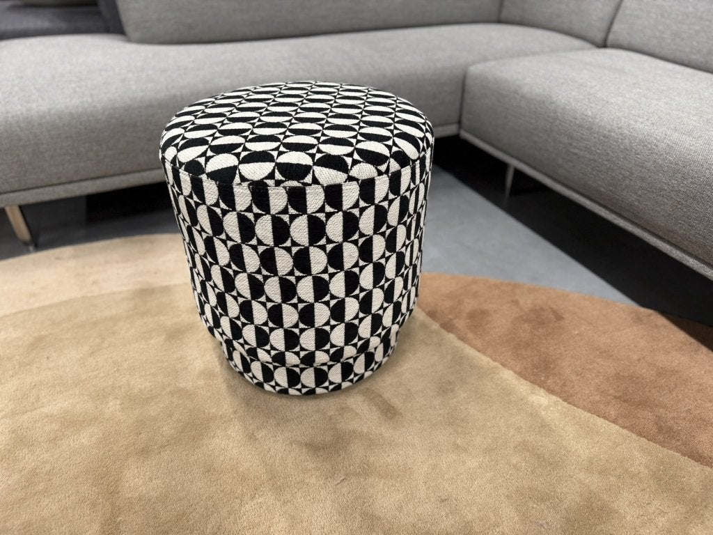 Nieuw Jess design Tray Poef zwart wit, Minder dan 50 cm, Rond, Nieuw, Minder dan 50 cm