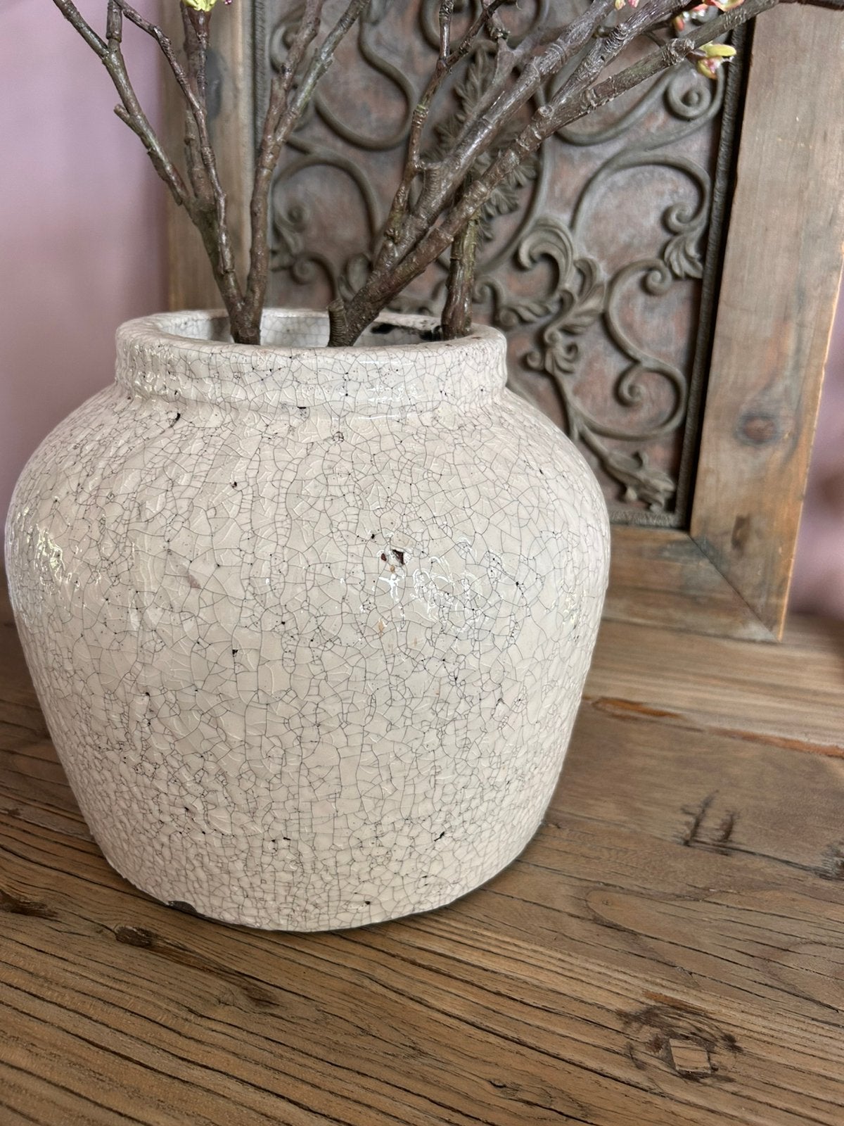 Grote vaas Mica, Overige kleuren, Ophalen of Verzenden, Minder dan 50 cm, Glas
