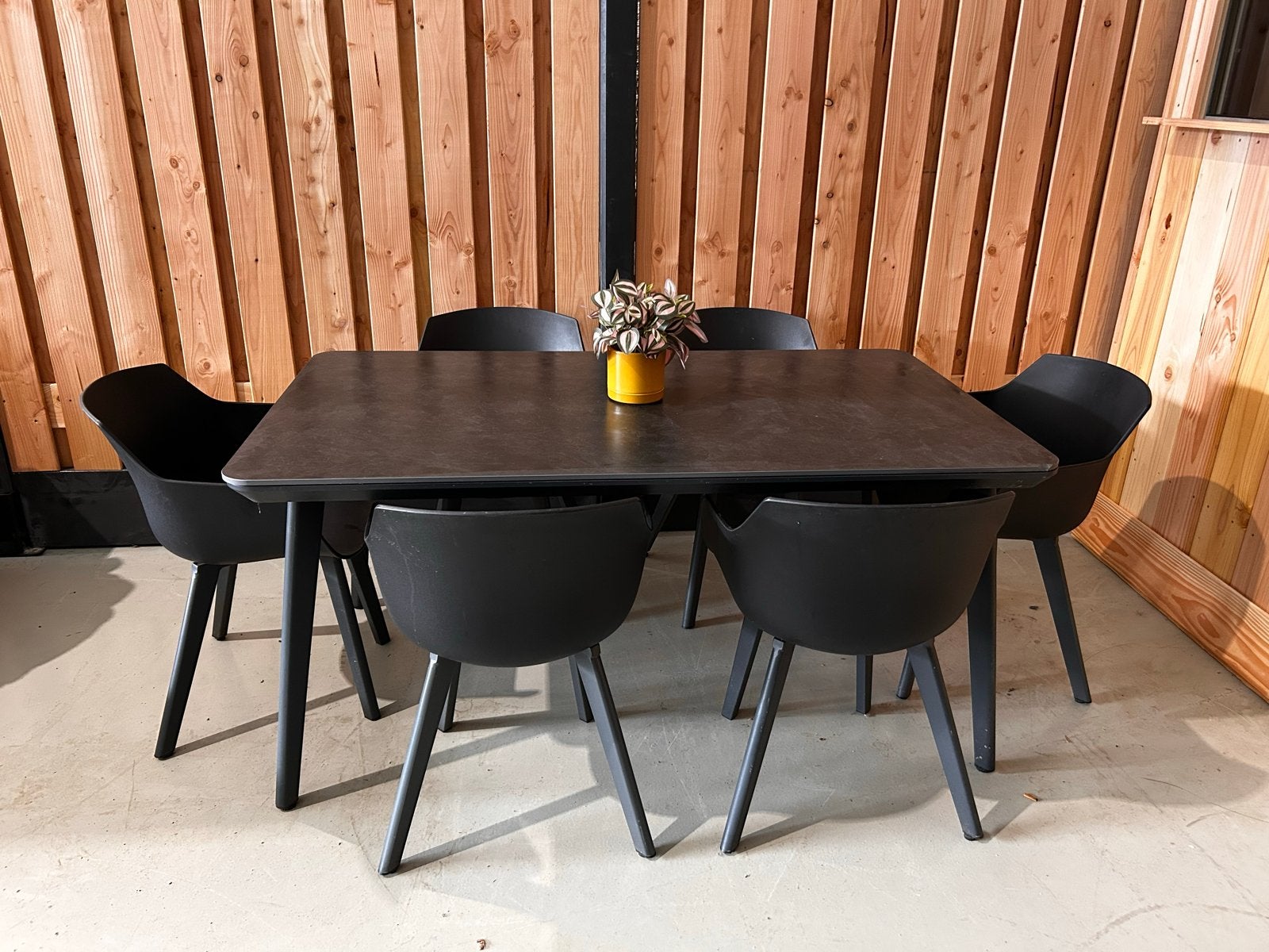 Moderne Lifestyle dining tuinset - Antraciet (6 personen), Ophalen, Gebruikt, ., 6 zitplaatsen