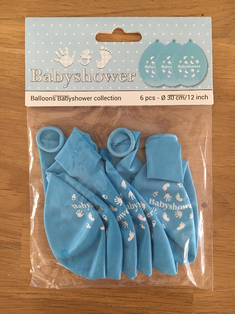 Ballonnen Babyshower blauw - 6 st | baby shower jongen, Ophalen of Verzenden, Nieuw, Versiering, Geboorte of Huwelijk