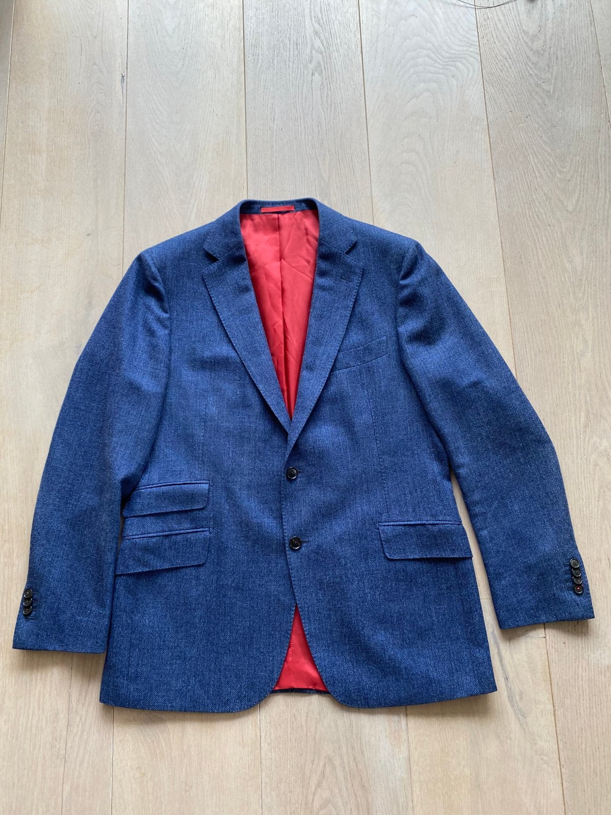 Suitsupply wol zijde linnen 54 L nieuwstaat, Kleding | Heren, Ophalen of Verzenden, Zo goed als nieuw, Maat 52/54 (L), Blauw