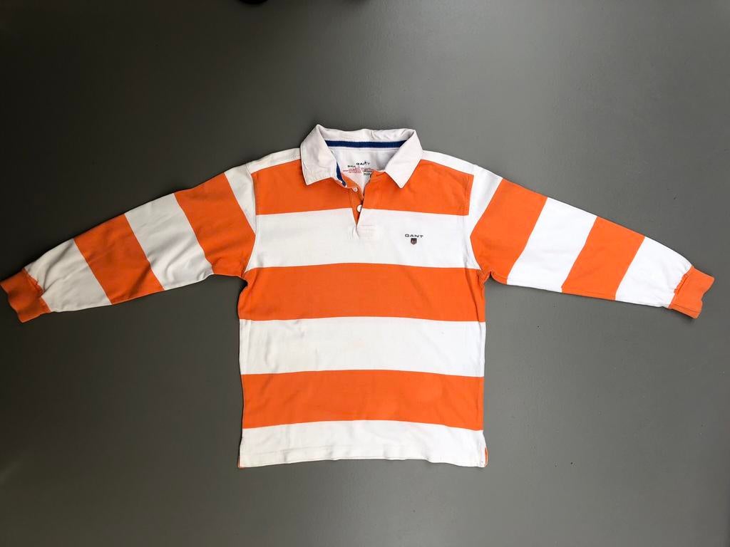 Mooi Gant rugby shirt, maat 146-152, Ophalen of Verzenden, Zo goed als nieuw, Jongen of Meisje, Shirt of Longsleeve