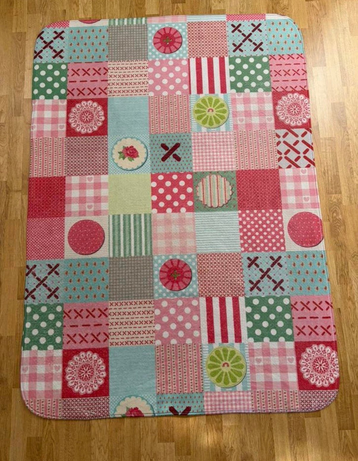 Vloerkleed House of Kids 130x180 cm - Patchwork Design, Ophalen, Zo goed als nieuw