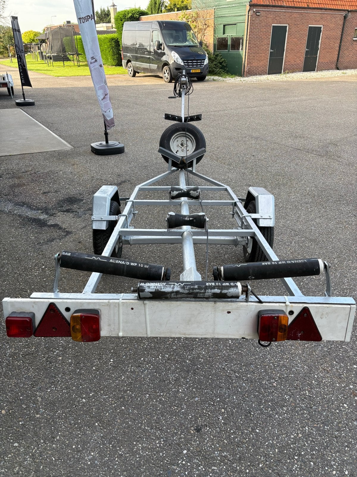 Lichte boottrailer in prima staat - Ideaal voor onderhoud, Watersport en Boten, Minder dan 1500 kg, Gebruikt, Overige typen, Minder dan 6 meter