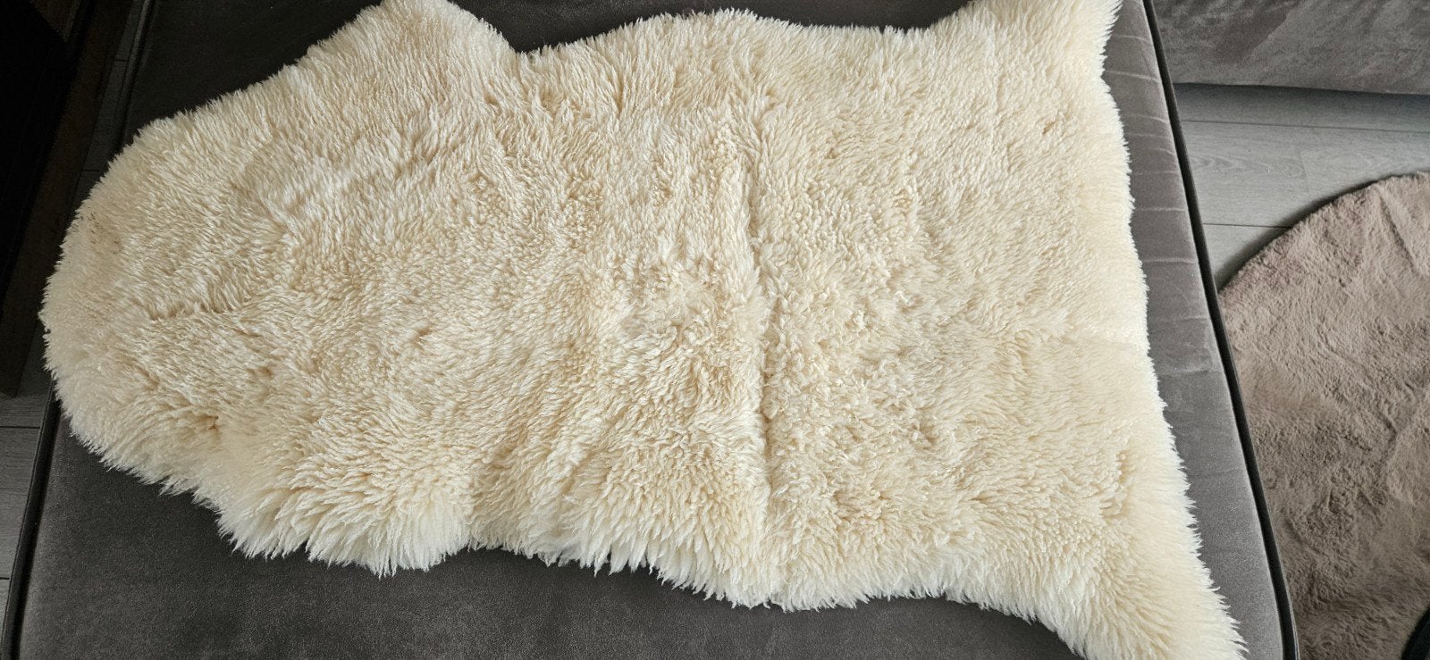 Mooi Orgineel Schapenvacht, 50 tot 100 cm, Zo goed als nieuw, Modern, Scandinavisch, Landelijk, Crème