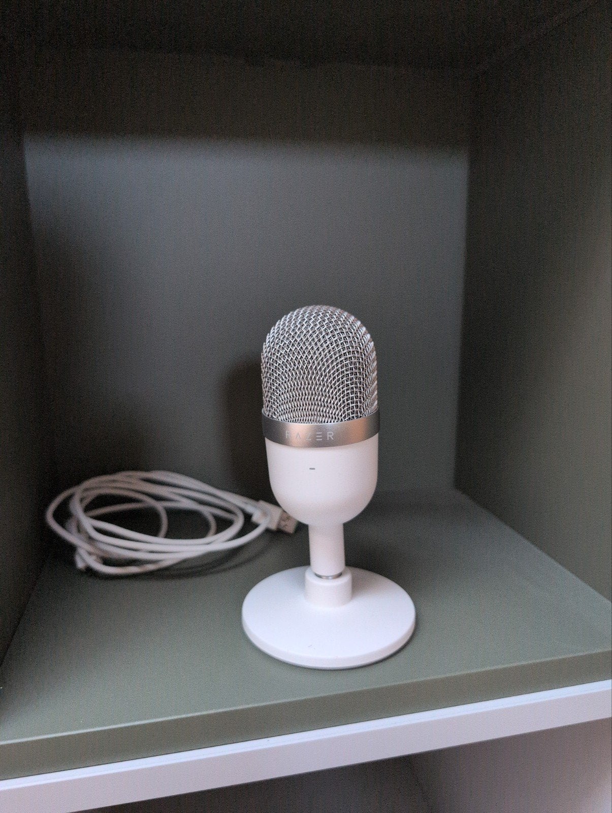 Razer Seiren Mini USB Microfoon - Wit, Ophalen of Verzenden, Zo goed als nieuw, Studiomicrofoon