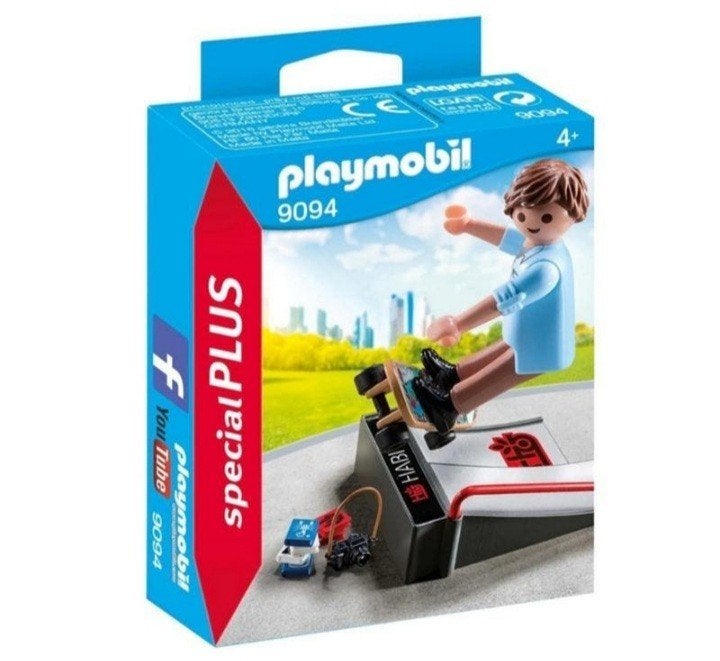 Playmobil 9094 Special Plus set met skater en skatebaan, Gebruikt, Special plus, Ophalen of Verzenden, Figuren