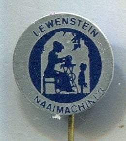 Lewenstein naaimachines blik speldje ( L_017), Verzenden, Zo goed als nieuw, Merk, Speldje of Pin