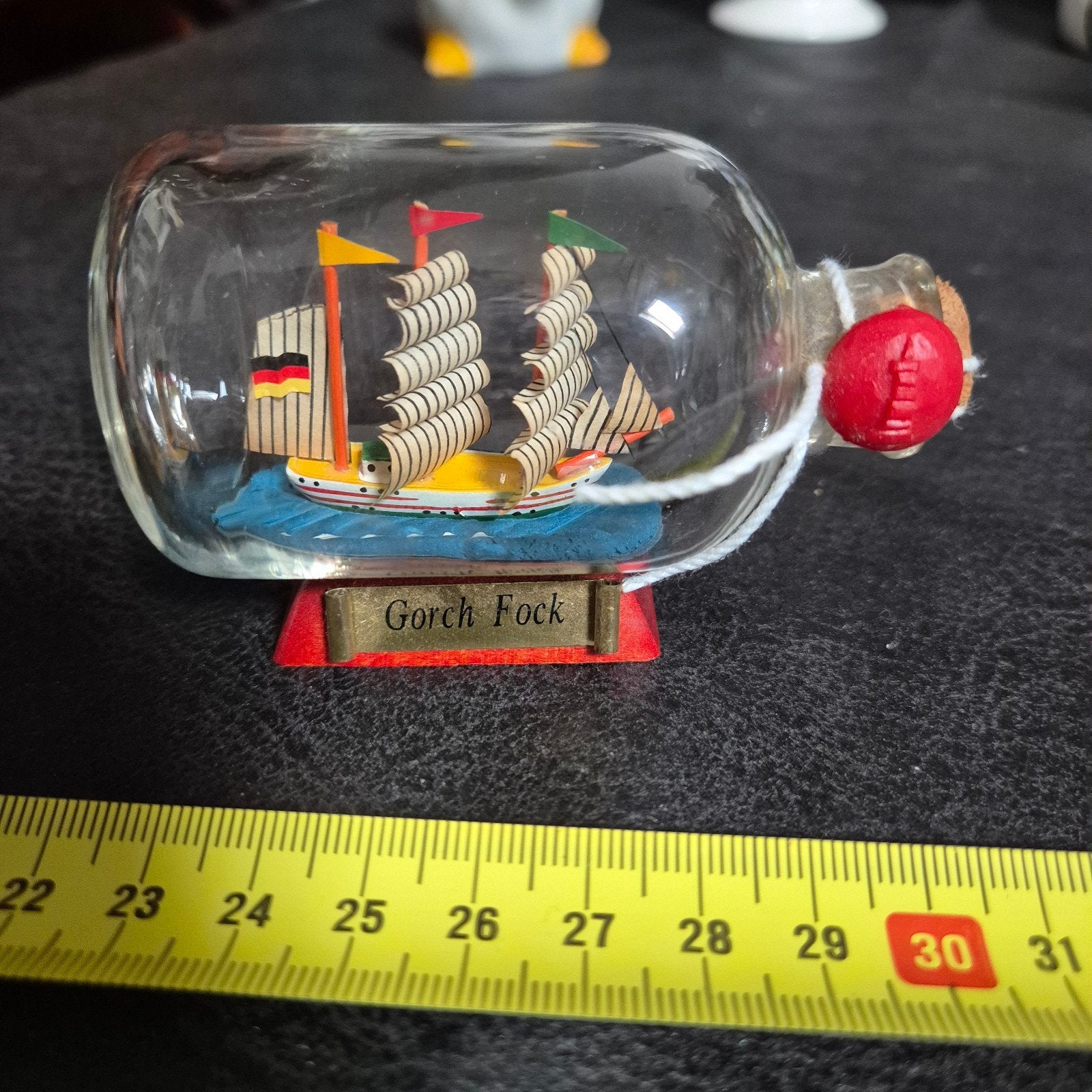 Scheepje in fles "Gorck Fock" - Decoratief item, Ophalen of Verzenden, Gebruikt