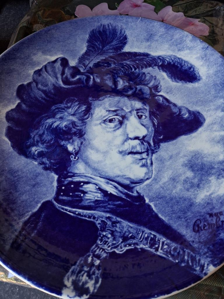 Boch La Louvière Delft borden Rembrandt en Saskia, Ophalen of Verzenden