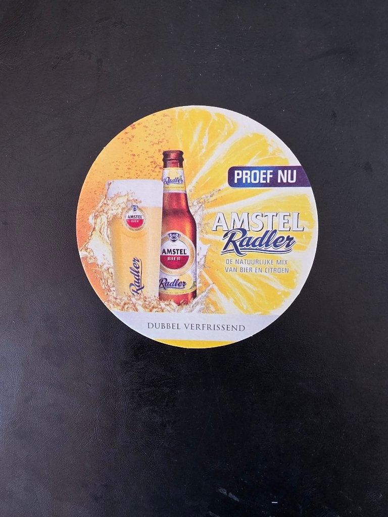 Bierviltje Radler, Ophalen of Verzenden, Zo goed als nieuw, Viltje(s), Amstel
