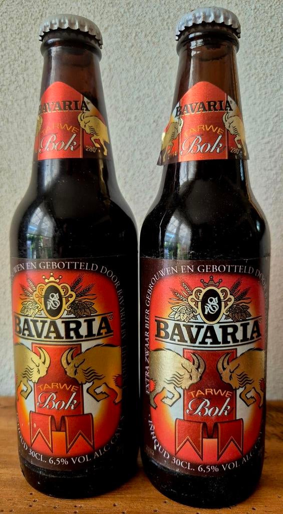 2x Fles BAVARIA Tarwe Bok bier LIESHOUT 1994+1997. Verzamel, Ophalen of Verzenden, Zo goed als nieuw, Flesje(s), Bavaria