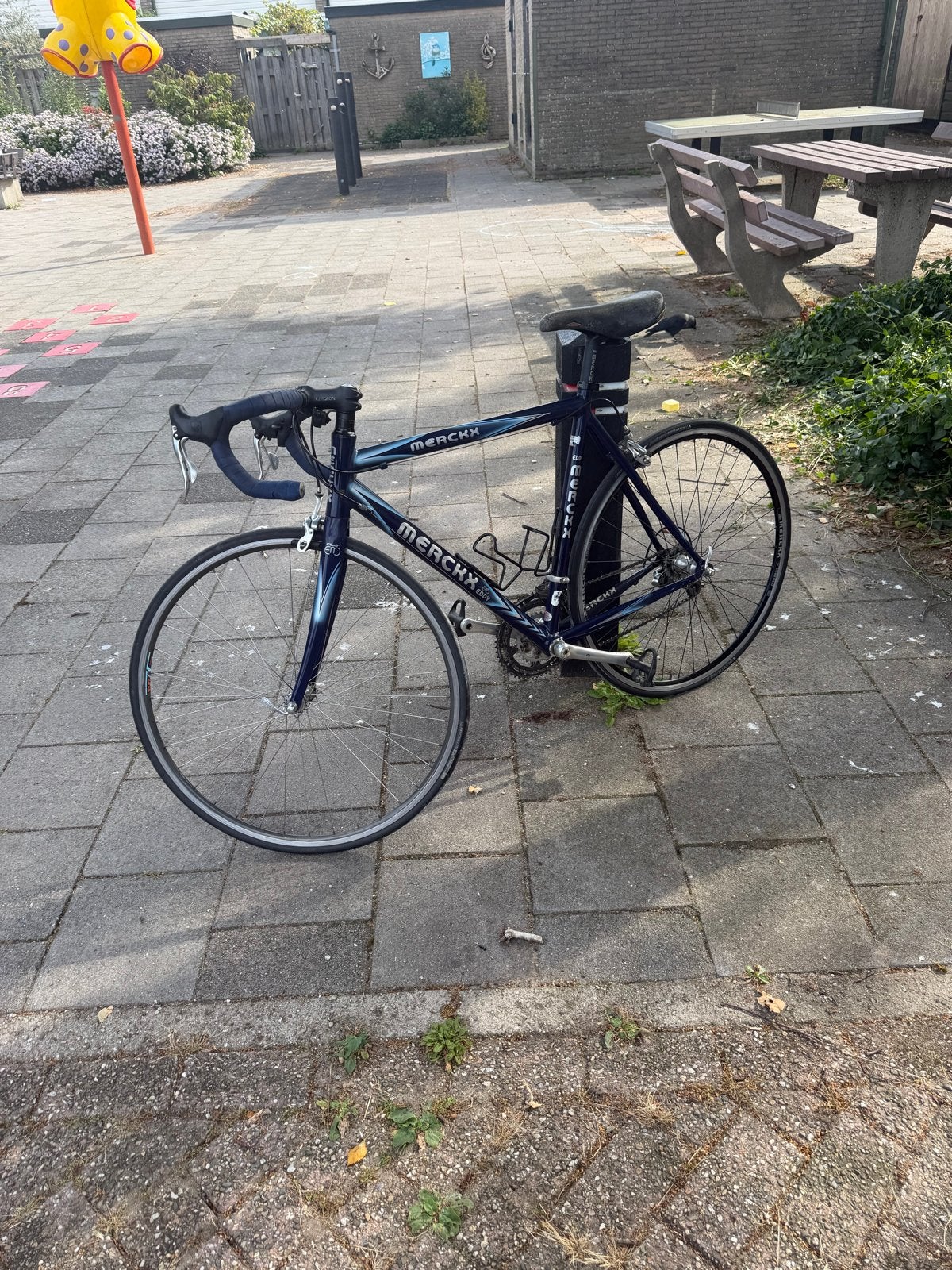 Merckx racefiets - Donkerblauw, goede staat, Fietsen en Brommers, Overige merken, 28 inch, Gebruikt, Aluminium