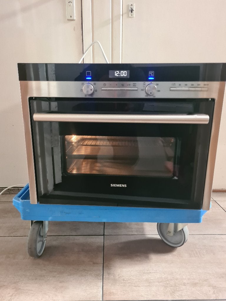 Siemens inbouw combi oven magnetron model HB84E562, Ophalen, Minder dan 45 cm, Gebruikt, Siemens