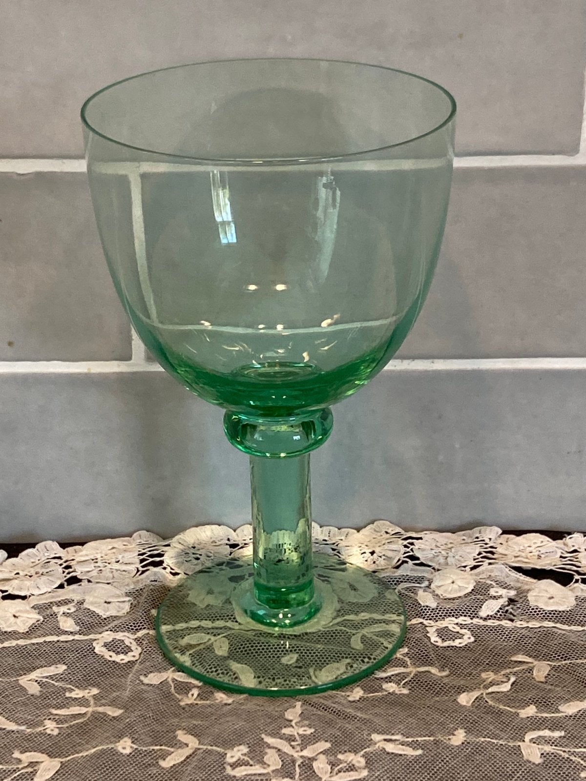 Groot groen wijnglas (110525), Ophalen of Verzenden, Zo goed als nieuw, Overige typen