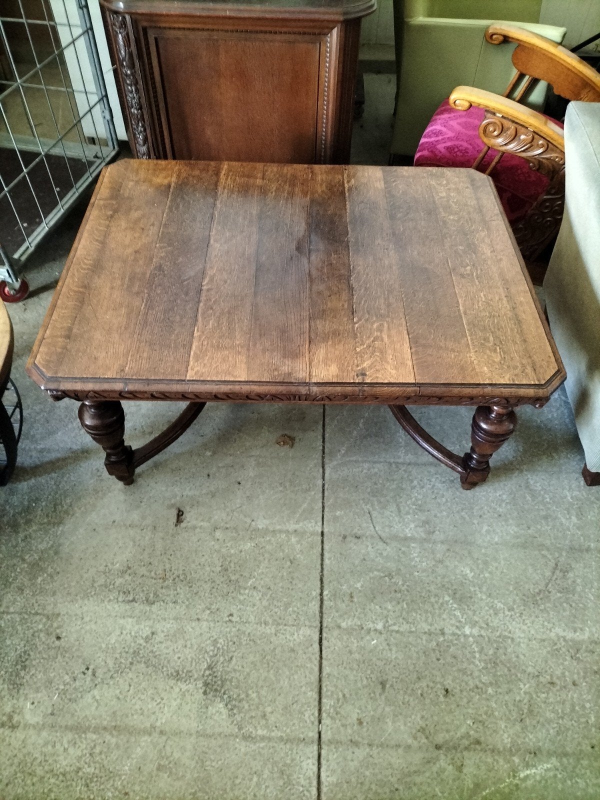 antieke salontafel, Ophalen