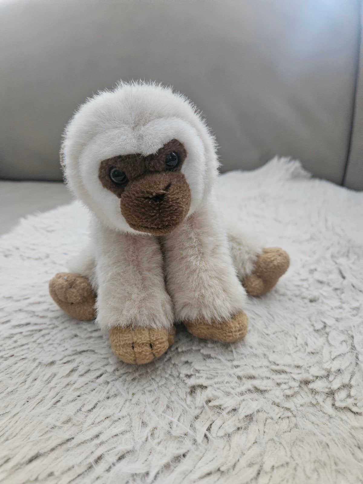 Witte aap knuffel Wereld Natuur Fonds, Ophalen of Verzenden, Zo goed als nieuw, Middelgroot (20 tot 80 cm), Wit