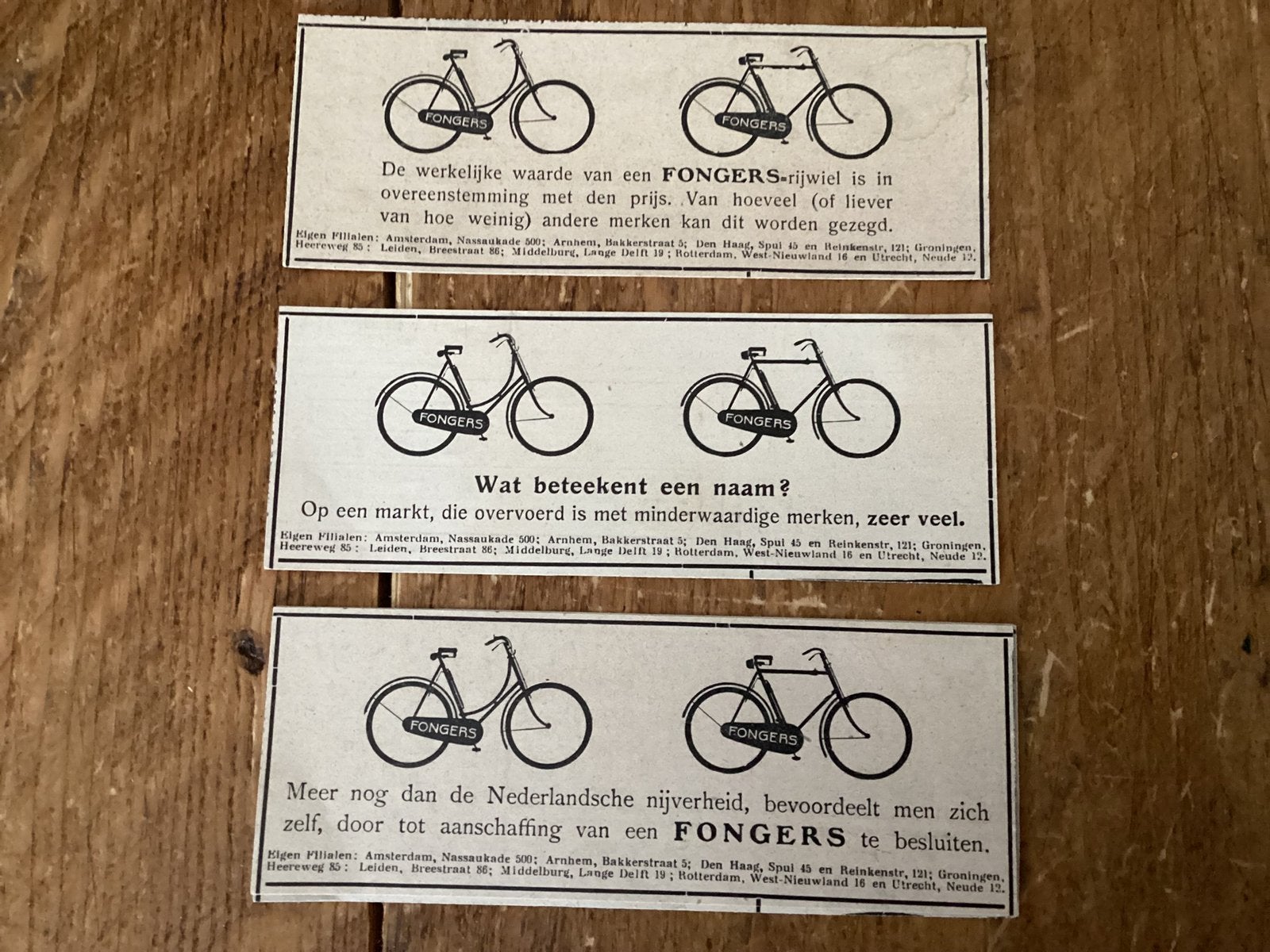 FONGERS FIETSEN 1917, Ophalen of Verzenden, Zo goed als nieuw