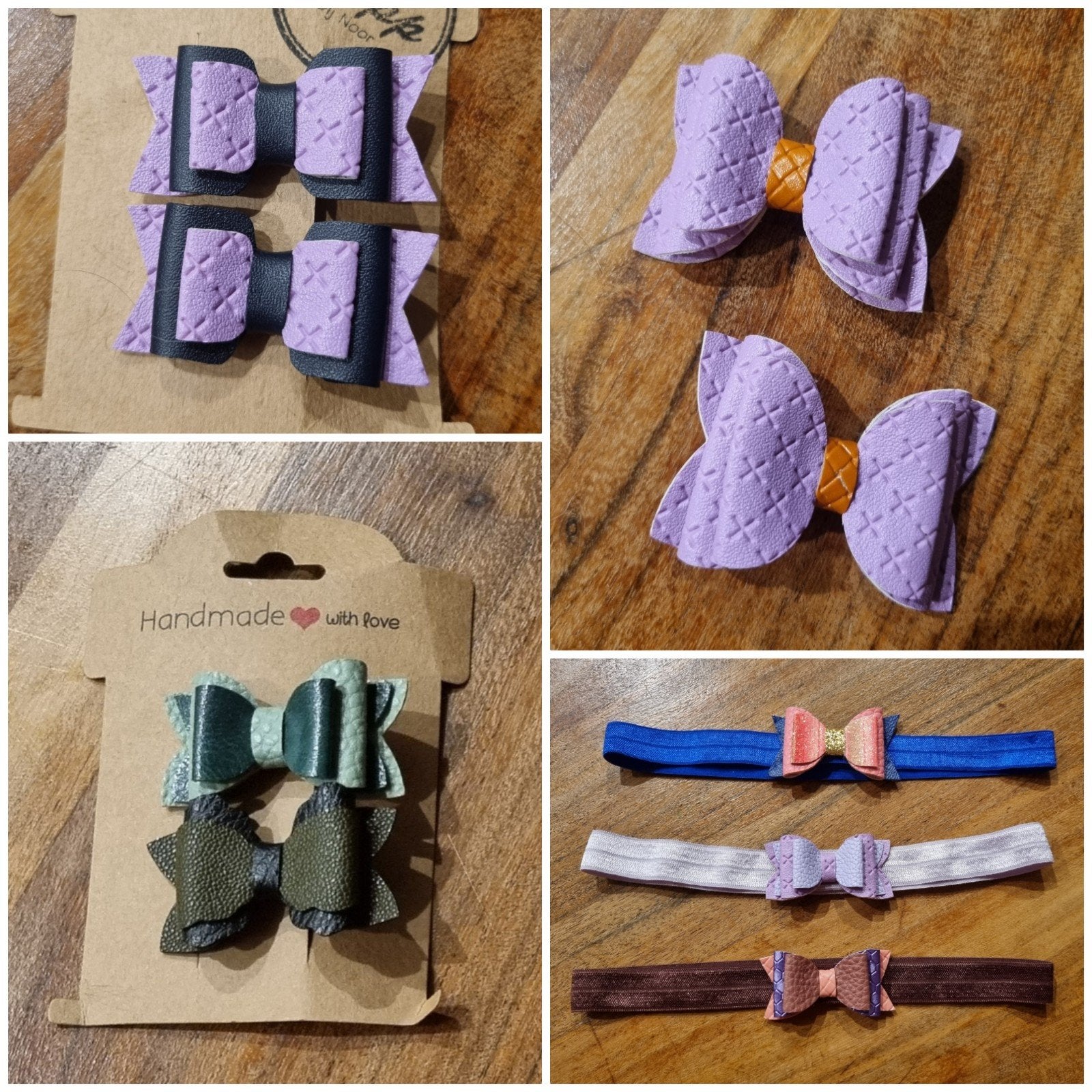 NIEUWE set handmade knipjes en haarbandjes, Paars, Haarband, Handgemaakt, Nieuw