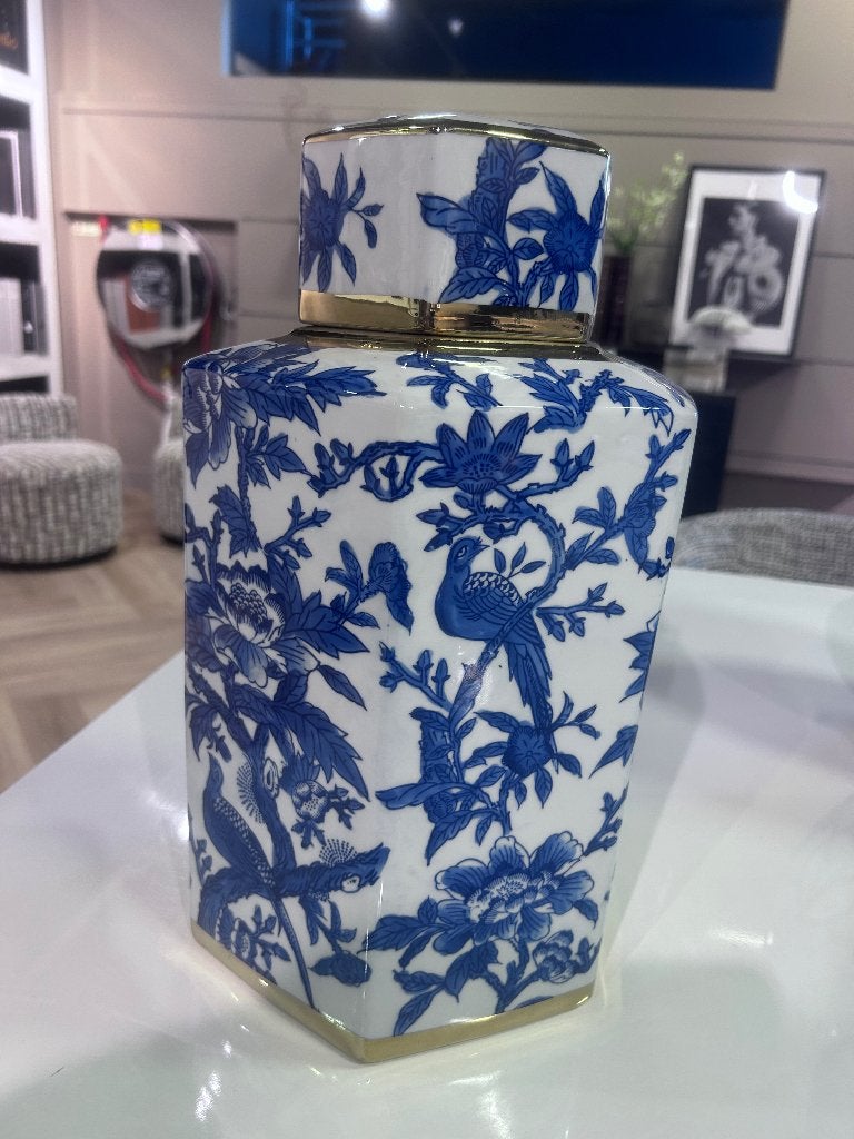 Delfts blauw pot met goud, Antiek en Kunst, Antiek | Keramiek en Aardewerk, Ophalen