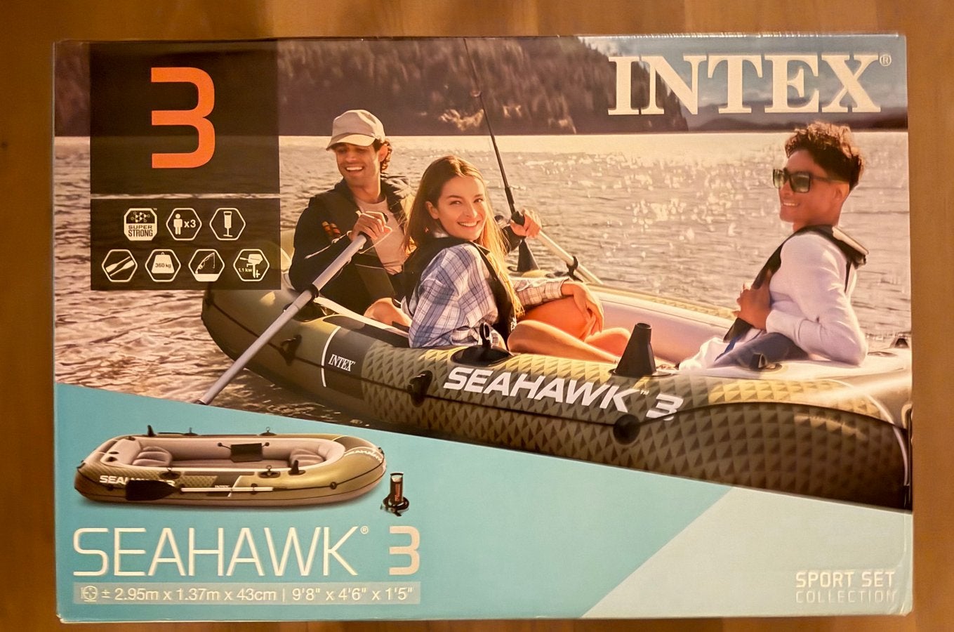 Intex Seahawk 3 opblaasboot ZGAN, Watersport en Boten, Kano's, Opblaasbaar, Drie personen of meer, Overige typen, Ophalen of Verzenden