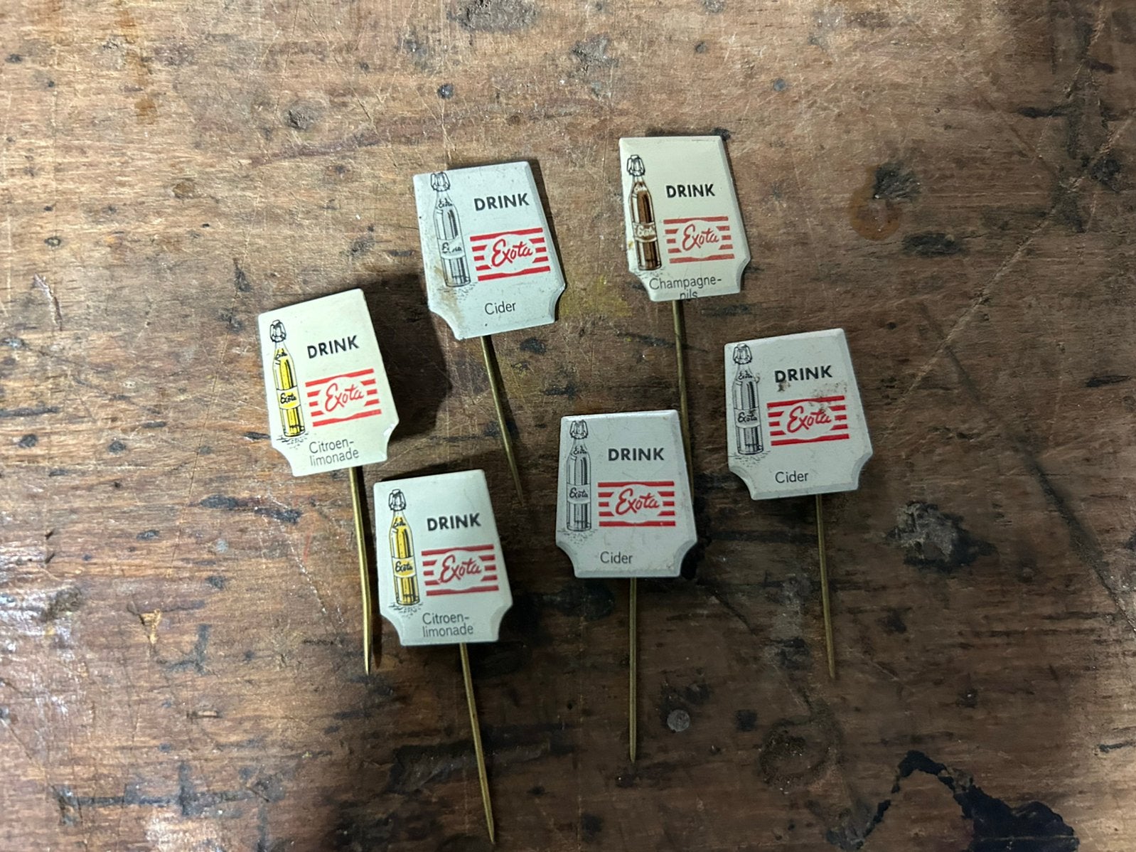 6 verschillende exota speldjes, Ophalen of Verzenden
