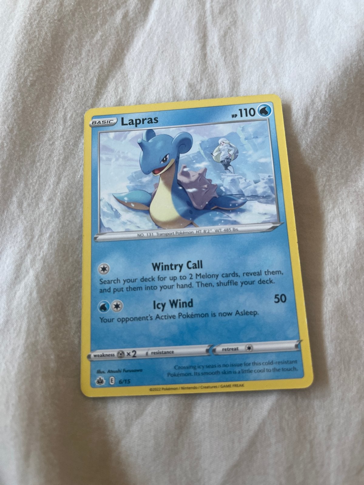 Pokémon Kaart: Lapras 6/15 mcdonalds 2022, Ophalen of Verzenden, Zo goed als nieuw, Losse kaart