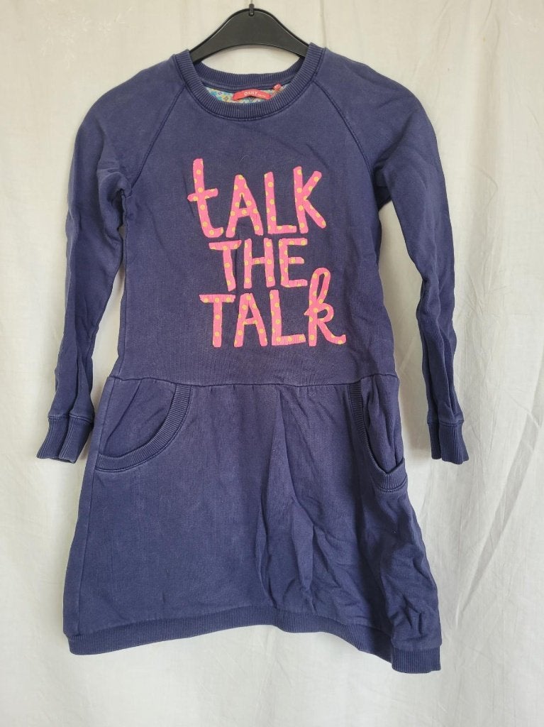 Stoere donkerblauwe jurk mt 140 merk Oilily, Meisje, ., Ophalen of Verzenden, Zo goed als nieuw