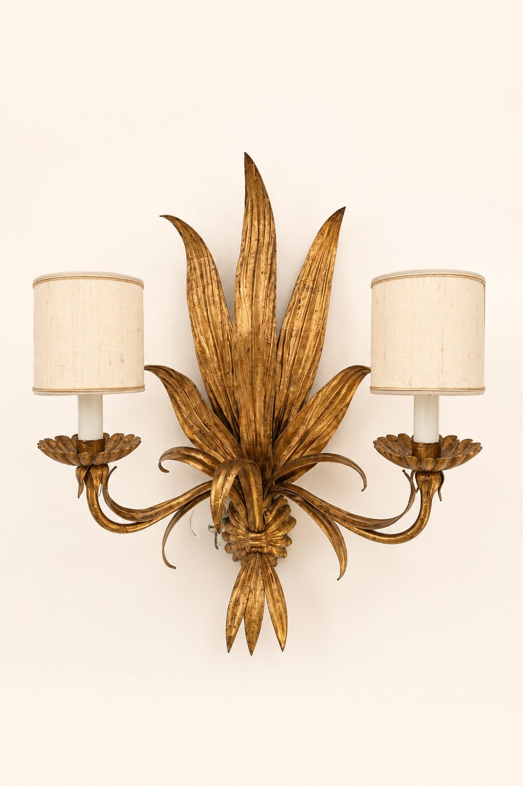 Vintage Hollywood Regency wandlamp, Ophalen of Verzenden, Zo goed als nieuw, Wandlamp