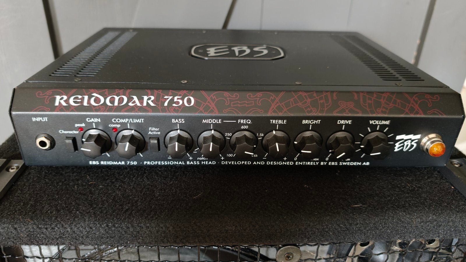 Zeer nette EBS Reidmar 750 + toebehoren, Ophalen, Gebruikt, Basgitaar, 100 watt of meer