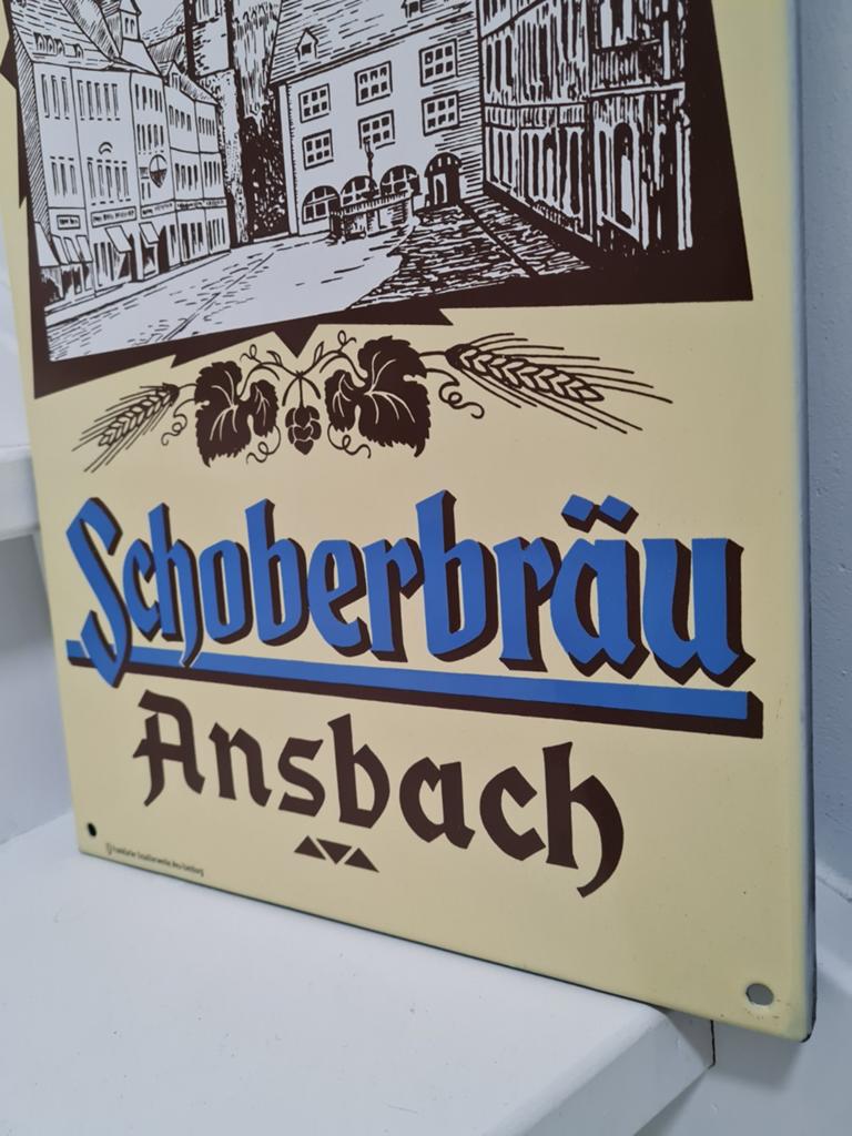 Schoberbrau emaille bord origineel, Ophalen of Verzenden
