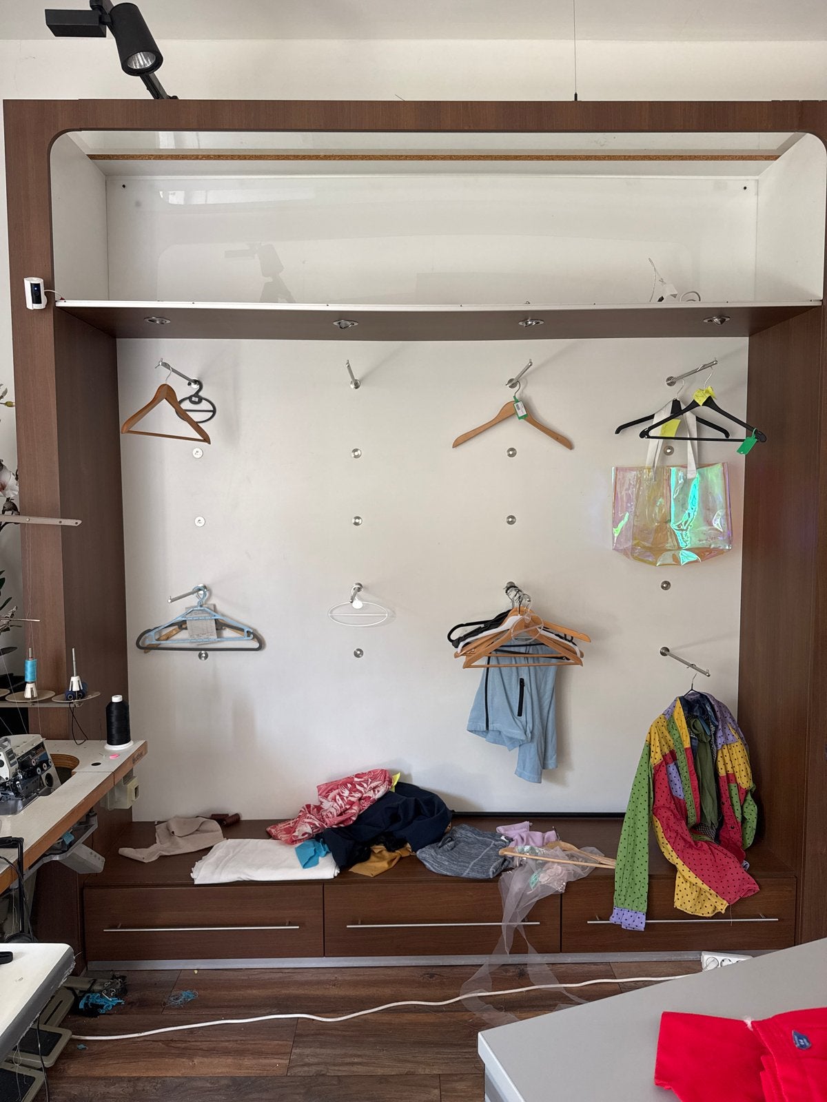 Kledingkast/Opbergkast met lades en hangruimte, Huis en Inrichting, Kasten | Kledingkasten, Ophalen, Gebruikt, 200 cm of meer